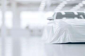 Covered Car in the warehouse 
