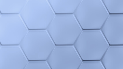 Big tealish or grayish blue hexagon grid pattern with shadow or 3d effect. Technology, connection and data concept. High resolution full frame abstract and modern background with copy space.