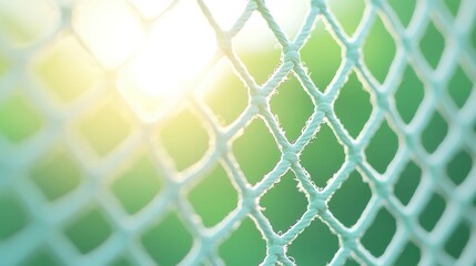 Fototapeta premium Sunny backdrop with a vibrant net design, open area for creativity, bright atmosphere enhancing the overall scene, inviting and cheerful environment for various activities.