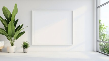 Hipster Bedroom Poster Frame Display, featuring a stylish interior with a mock-up frame, cozy decor elements, vibrant colors, inviting atmosphere, ideal for creative inspiration.