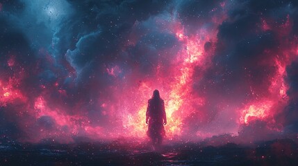 Fototapeta premium space, nebula, galaxy, star, light, universe, supernova, astronomy, science, science fiction, night, sky, cosmos, big bang, backdrop, alien, design, dust, cloud, fantasy, texture, glow, surreal, fract