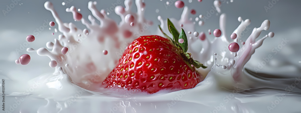 Wall mural Strawberry Impact