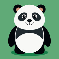 Naklejka premium panda with a blank sign