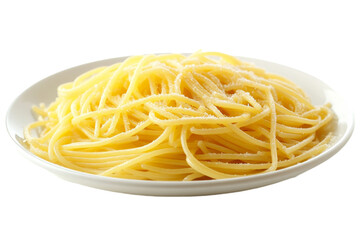 A plate of Cresto di Gallo Pasta isolated on a transparent background