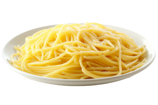 A plate of Cresto di Gallo Pasta isolated on a transparent background