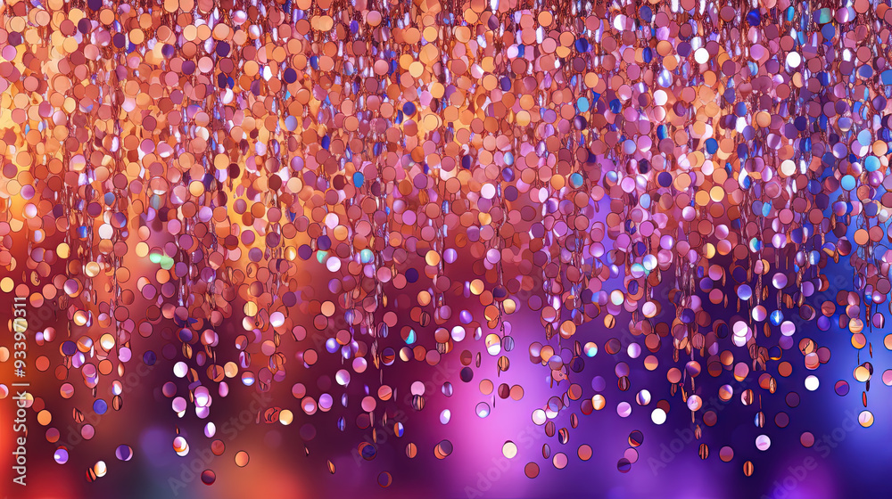 Poster abstract glitter background with rainbow colored sparkling particles