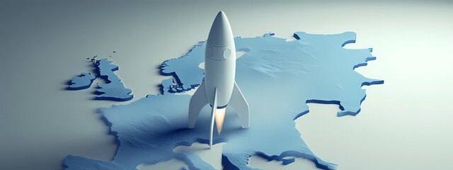 Obraz premium European Rocket Launch