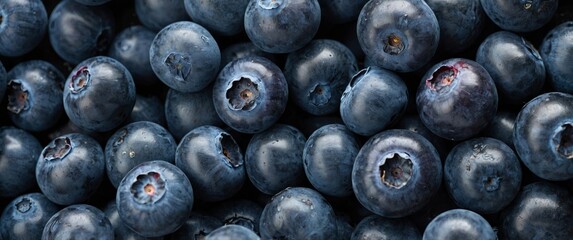 Blueberries, close up filling the frame seen from above Fresh Bilberries Close-up background Blueberry berry background.