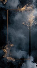 Obraz premium Mystical Dark Frame with Smoke Swirls - AI generated illustration