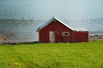 Obraz premium nature sceneries on the road frem tennevoll to Alta, Northern Norway