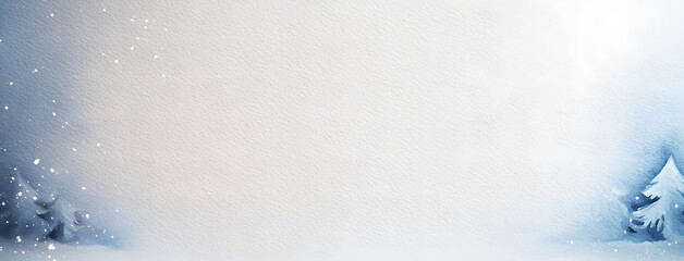 A serene winter landscape with gentle snowfall blanketing pine trees at dusk, creating a peaceful atmosphere in a snowy wonderland