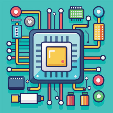 recommend clip art: Computer Circuit Board Vector Design Illustration