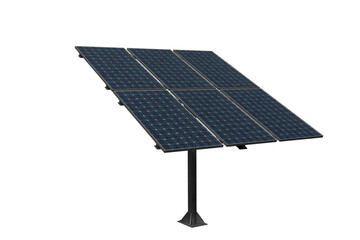 Solar cell with white background, clean energy concept, renewable energy, natural energy, equipment ready to install , 3D rendering