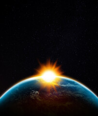 Planet Earth in space. Image elements furnished by NASA