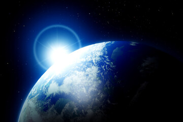 Planet Earth in space. Image elements furnished by NASA