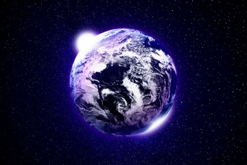 Planet Earth in space. Image elements furnished by NASA