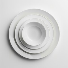 Fototapeta premium dinning tabel on plates with white background 