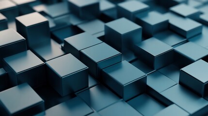 Obraz premium Abstract Pattern of Blue Cubes