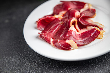 duck breast meat magret smoked poultry food fresh meal snack on the table copy space food background rustic top view