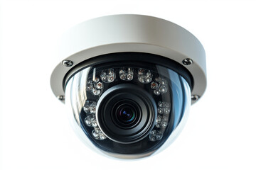 Naklejka premium cctv security camera on white background