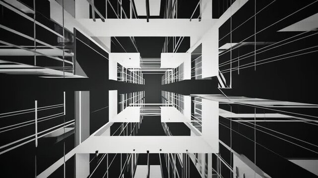Minimalist Monochrome Motion Design with Geometric Lines