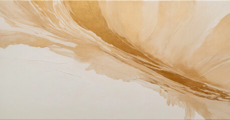 This stunning abstract painting features a mix of warm earth tones like brown, white, and touches of maroon.