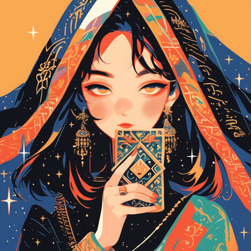 Beautiful witch avatar