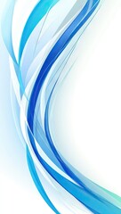 Fototapeta premium Elegant White and Blue Vector Background with Blank Center Space. AI generated illustration