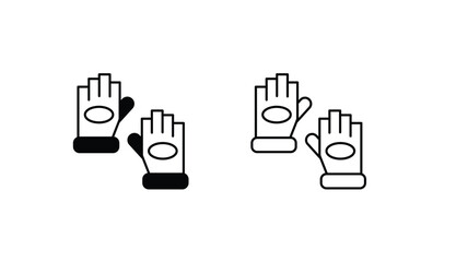 Obraz premium Military Gloves icon design with white background stock illustration