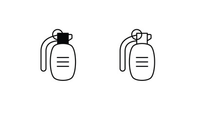 Obraz premium Smoke Grenade icon design with white background stock illustration