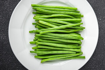 green beans vegetable fresh string bean fresh meal food snack on the table copy space food background rustic top view 