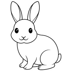 rabbit cartoon line art design