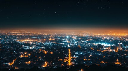 Fototapeta premium Night Lights of Cityscape