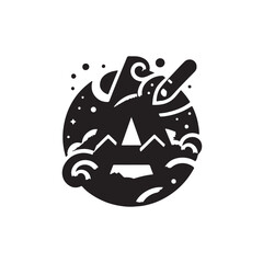 Creative 'A' letter logo icon vector art illustration.