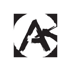 Creative 'A' letter logo icon vector art illustration.