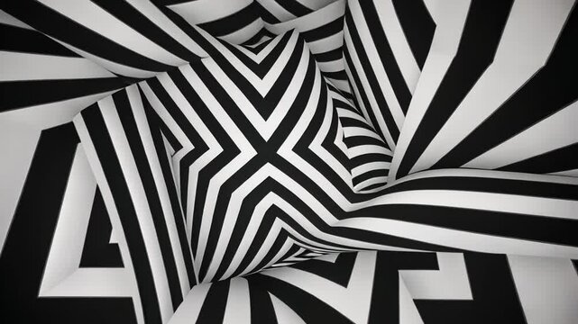 Vintage Monochrome Star Pattern with Motion Design