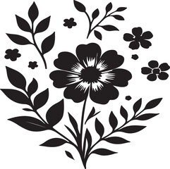  Silhouette Vector Art Flower Design