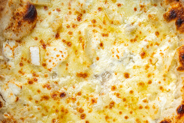 pizza four cheese fresh meal food snack on the table copy space food background rustic top view