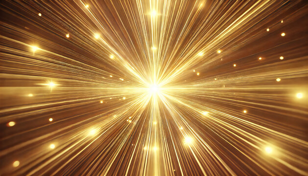 中央から広がる光. Light Spreading from the Center. AI generated.