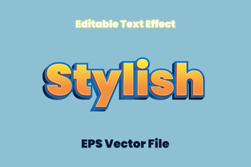 Editable 3d Stylish Text Effect Vector Template