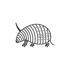 Obraz premium A Line Art Illustration of an Armadillo
