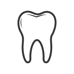 A Line Drawing of a Single Tooth