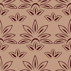 seamless pattern watercolor flower pattern on background