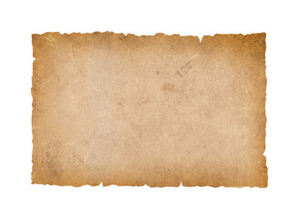  treasure map, paper scroll template, isolated, extracted on transparent background, png file