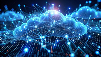 Obraz premium 3d-illustration-of-connections-and-dots-representi 