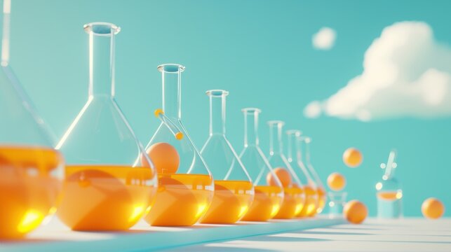 A surreal laboratory where scientists control experiments using thought-responsive technology, pushing the boundaries of research