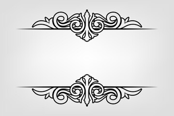 Classic Vintage Baroque Victorian Frames Separator Elements Classic Wedding Invitation