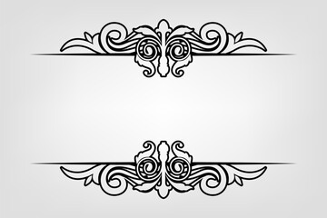 Classic Vintage Baroque Victorian Frames Separator Elements Classic Wedding Invitation