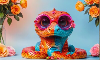 Fototapeta premium Creture with Sunglasses