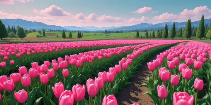 Tulips gardeb in Natherland flower beautiful